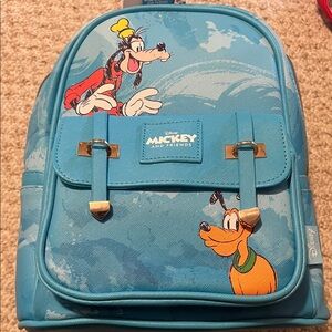 Disney Goofy and Pluto Light Blue Backpack